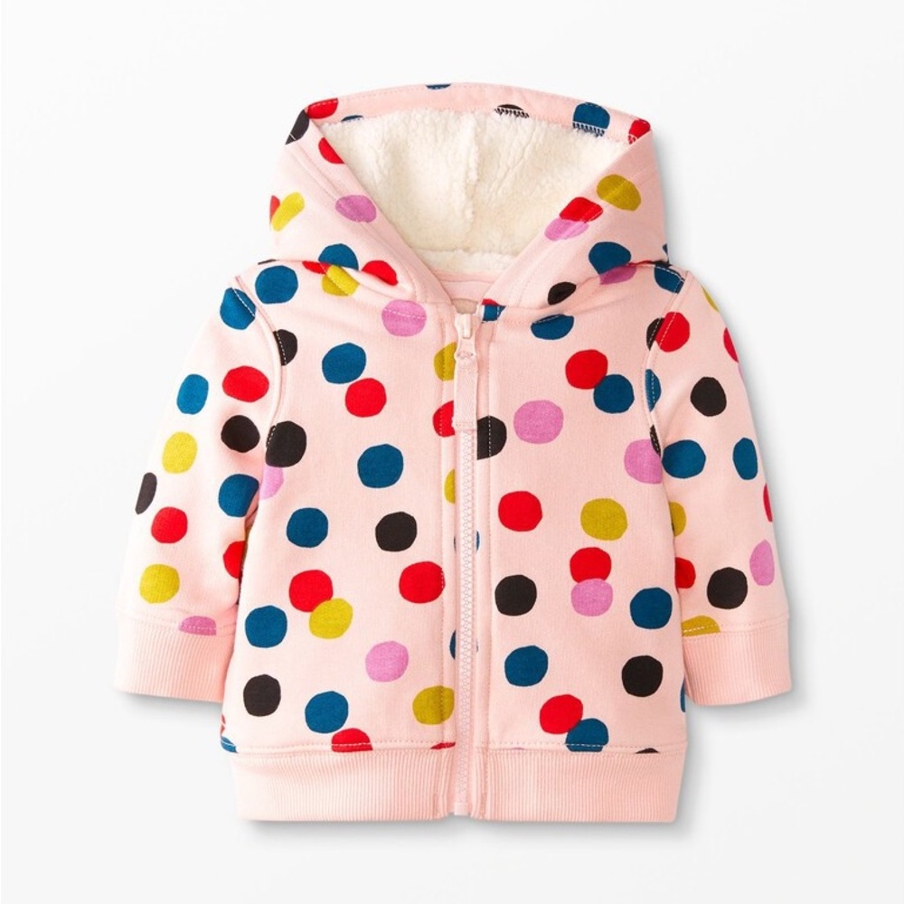 Primary Baby Print Faux Shearling Lined Hoodie